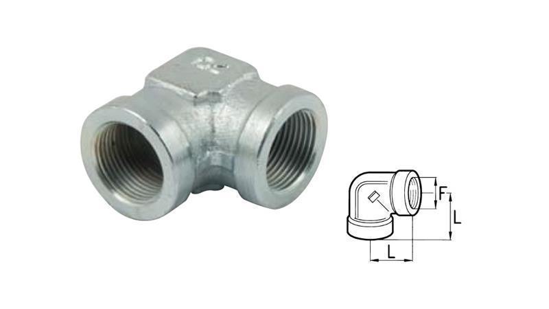 HYDRAULIKBIEGER 90° KURZ WEIBLICH-WEIBLICH 3/4
