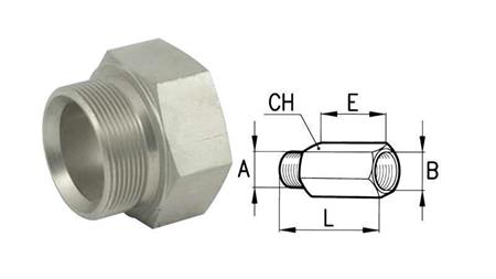 HYDRAULISCHER VERLÄNGERTER ADAPTER MANN-FRAU 3/8