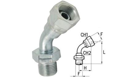 HYDRAULINEN KULMA 45° BSP UROS-NARU 1/2