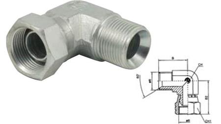 HYDRAULIK-ECKE 90° BSP KURZ SCHWENKNADEL-MÄNNLICH 3/8