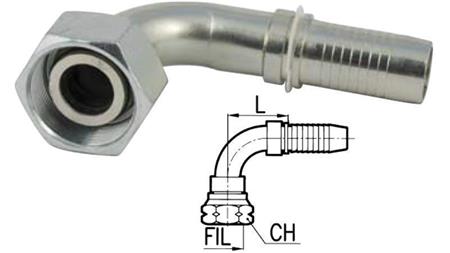 HYDRAULISCHE VERBINDUNG DKOS 10 MIT WEIBLICHEM ELBOW 90* DN6-M18x1.5