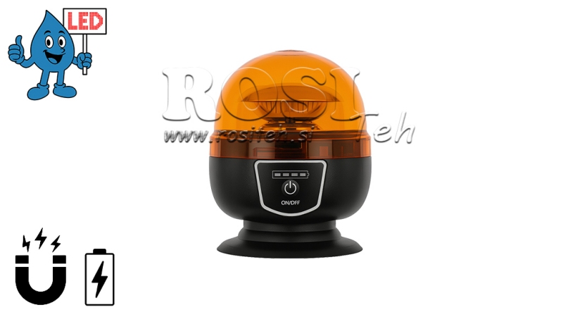 LED-MAGNET-DREHLICHT - BATTERIEBETRIEBEN