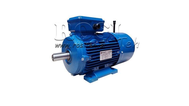 2.2kW-ELEKTROMOTOR MIT BREMSE MSH100L1-4_1420rpm 3Phasen Füße-B3