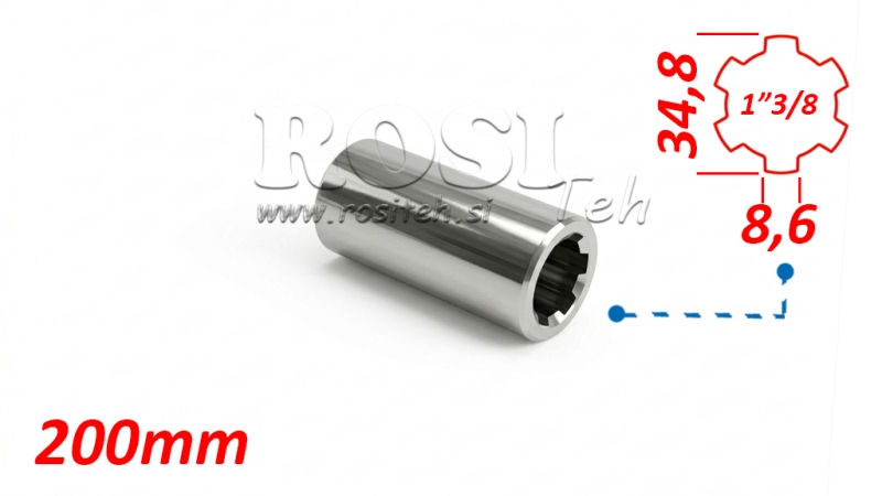 ZAPFWELLENADAPTER HÜLSE 1-3/8 (200 mm)