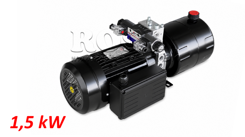 MINI HYDRAULIKAGGREGAT 230V AC (1,5 kW) - 5,8 cc - 8,2 lit/min - tank 6 lit