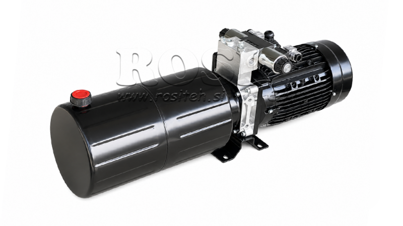 MINI CENTRALE HYDRAULIQUE 230V AC (2.2 kW) - 8.0 cc - 11.2 lit/min - réservoir 12 lit