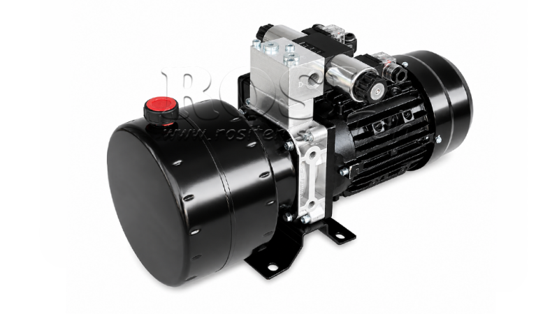 MINI CENTRALE HYDRAULIQUE 230V AC (0.75 kW) - 3.7 cc - 5.2 lit/min - réservoir 4 lit