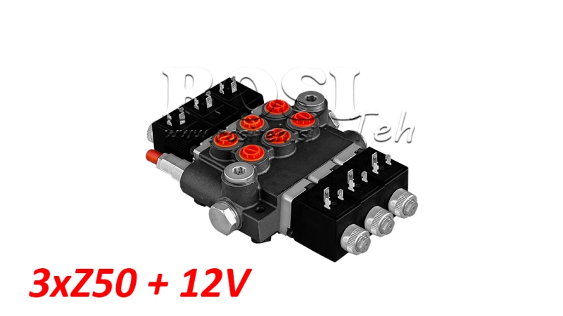 HIDRAVLIČNI VENTIL 3xZ50+12V DC