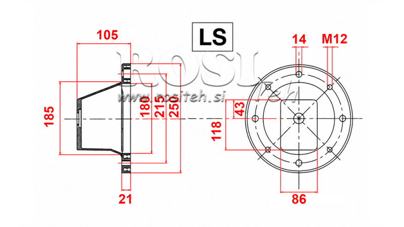 HIDRAVLIČNA PRIROBNICA - ZVON LS250 (EM2,2-4kW/GR1)