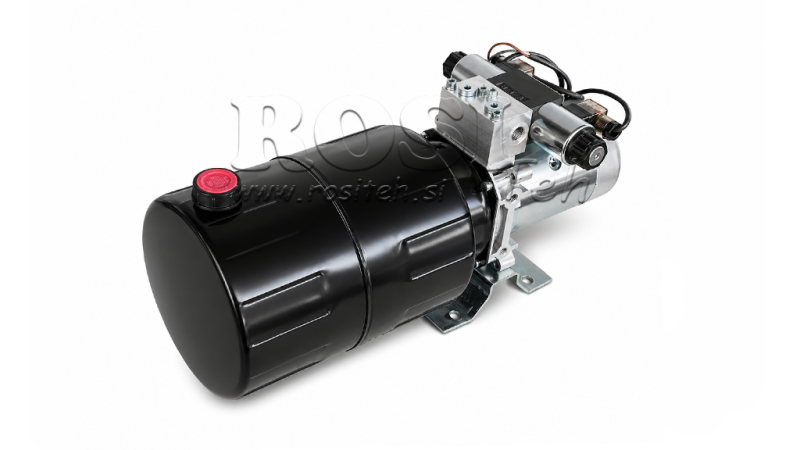 MINI CENTRALE HYDRAULIQUE 12V DC - 1.6kW = 2.1cc - 8 lit - unité bidirectionnelle (métal)