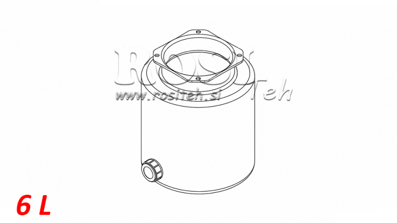 METALLTANK- ROLL PP 6 LITER HORISONTAL-VERTICAL