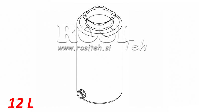REZERVOAR KOVINSKI ROLL PP 12 LITER HORIZONTAL-VERTICAL