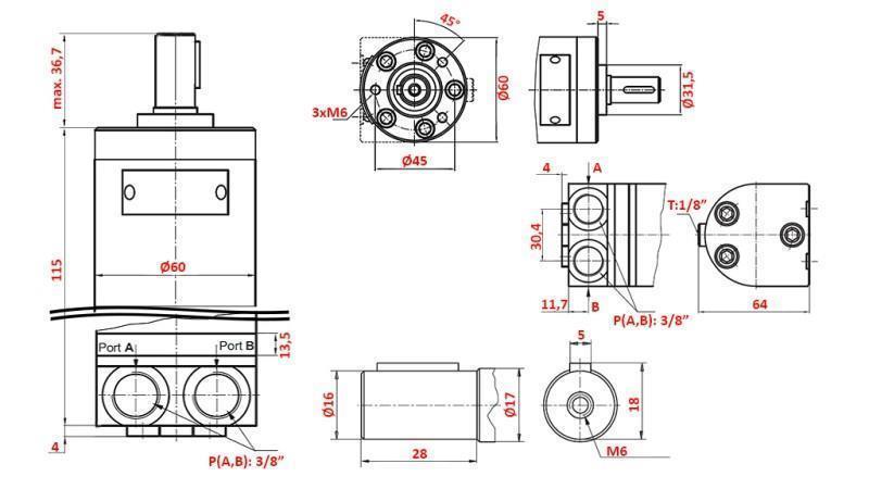 HYDROMOOTORI MM 32 -puoli