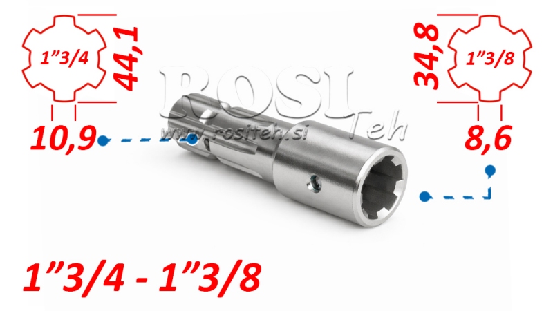 KARDANSKI NASTAVEK iz 1-3/8 na 1-3/4 (150 mm)