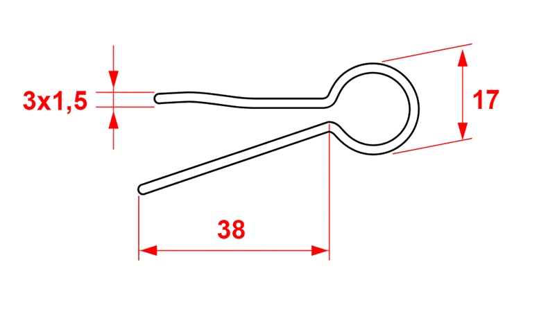 SICHERHEITSSPALTUNG SATZ 3 x 1,5 (5 kom)