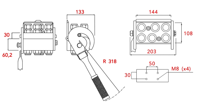 MULTI-FASTER KUPPLUNG 6WEG BSP 1/2 FESTER TEIL