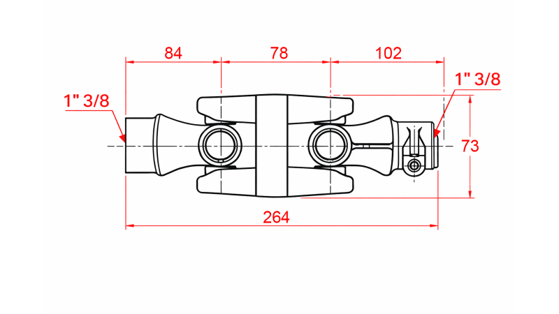 JOINT CARDAN DOUBLE CAT.2 (264 mm)