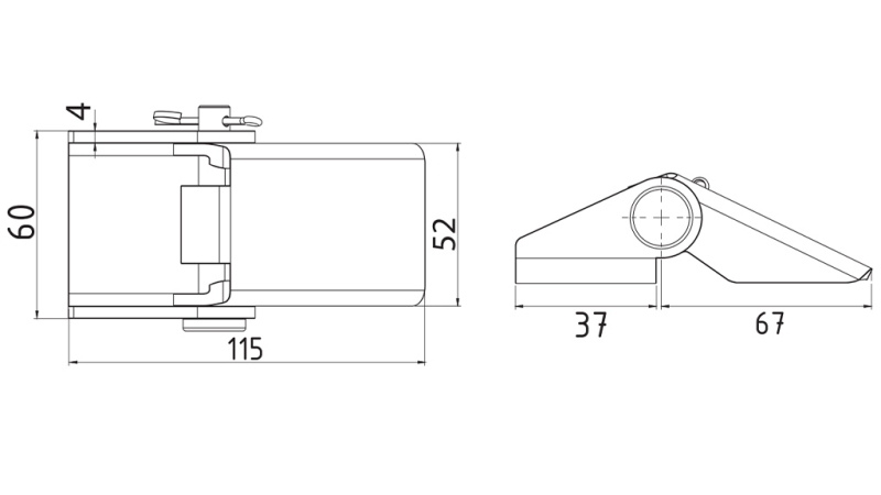 KLEINER ANHÄNGERSCHARNIER