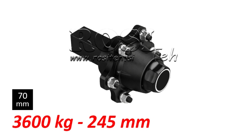 HALBACHSE OHNE BREMSEN - 3600 kg (6 SCHRAUBEN) - 245 mm