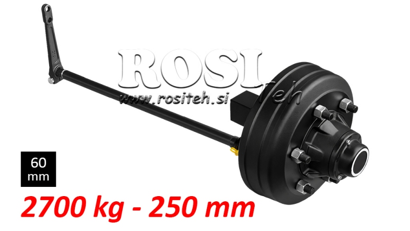 POLOSOVINA Z ZAVORAMI (6 VIJAKOV) - 2700 kg - 250 mm