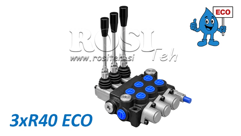 HYDRAULISCHES HANDVENTIL – 3-SEKTIONEN-STEUERVENTIL 3xR40 ECO