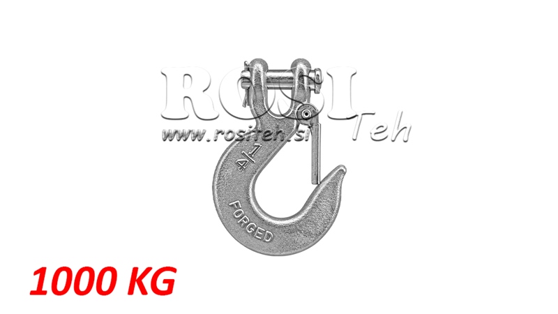 HAKEN MIT SICHERHEITSKLAPPE - 1000 KG