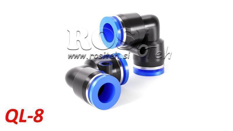PNEUMATISCHER STECKVERBINDER WINKELVERBINDER TPA OHNE GEWINDE QL-8