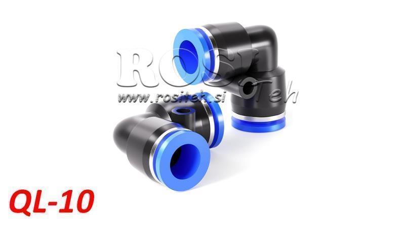 PNEUMATISCHER STECKVERBINDER WINKEL TPA OHNE GEWINDE QL-10