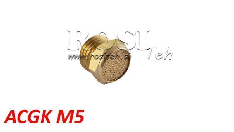 PAINEILMAHÄLYTIN MESSINGISTÄ ACGK M5 MATALA