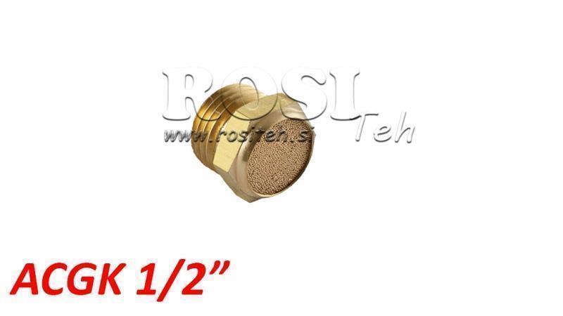 PNEUMATISCHER SCHALLDÄMPFER AUS BRASS ACGK 012 NIEDRIG