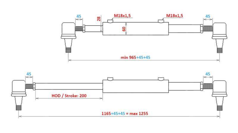 HYDRAULIKLENKZYLINDER ZETOR