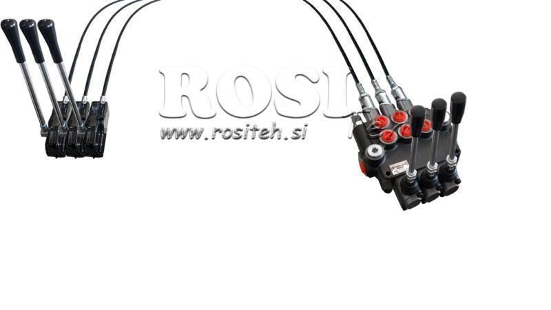 JOYSTICK DOPPELHANDGRIFF 3 m HYDRAULIKVENTIL 3xP40 Liter