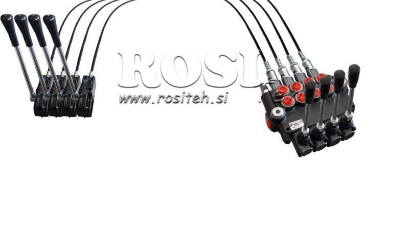 JOYSTICK DOPPELHANDGRIFF 1 m HYDRAULIKVENTIL 4xP40 liter