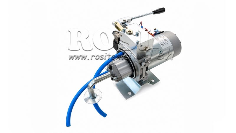 MINI HYDRAULIKAGGREGAT 12V DC - 1,6kW = 2,1cc - 8 lit - Einfachwirkende Funktion MIT HANDPUMPE