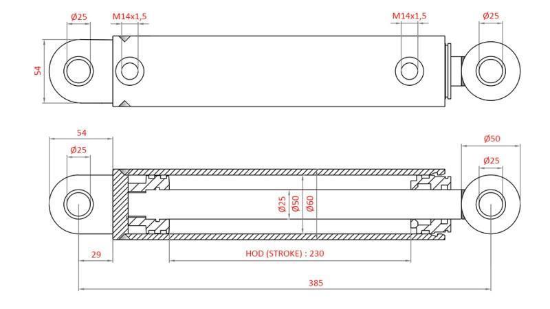 HYDRAULIKLENKZYLINDER FIAT-NEW HOLLAND OEM-5198883