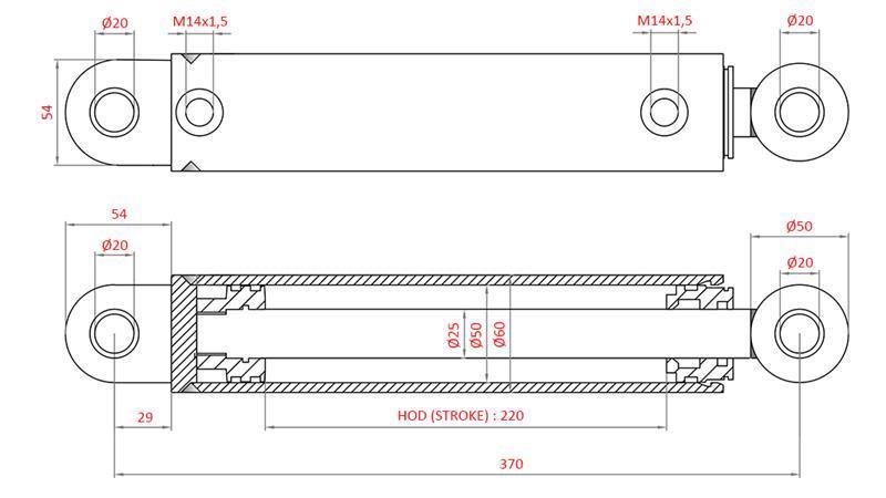 HYDRAULINEN OHJAUSSYLINTERI FIAT-NEW HOLLAND OEM-87521950, 47582858