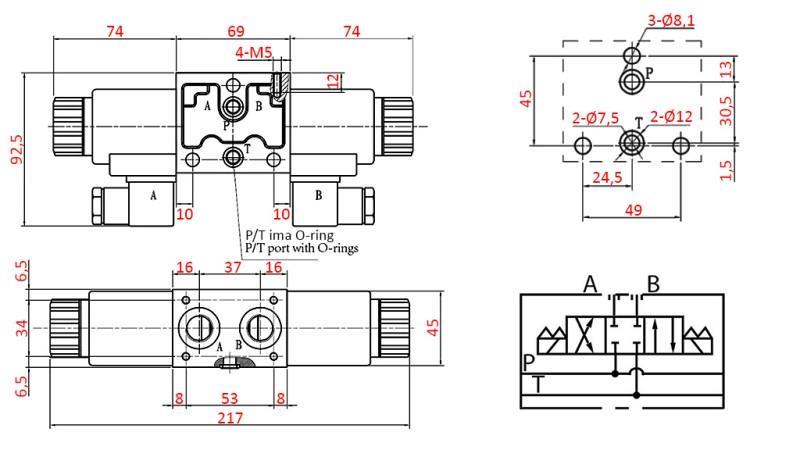 HYDRAULISCHES ELEKTROMAGNETISCHES VENTIL YEAT-MONTAGE 12V N1
