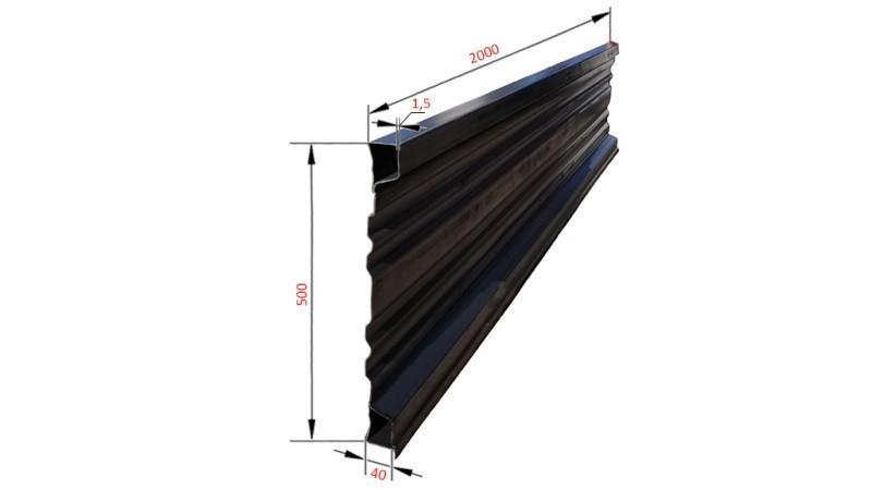 SIVUPANEELI KIPPAKÄRRYLLE 2 METRIÄ - KORKEUS 500 mm
