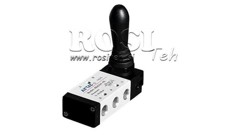 PNEUMATISCHES MANUELLES VENTIL 5/3 1/4 PRT-0852-ARR MANUELLE RÜCKGABE