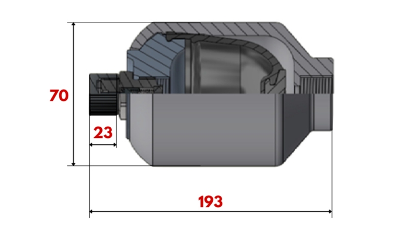 HYDRAULINEN AKKUMULAATTORI 0,35 LIT - M18x1,5