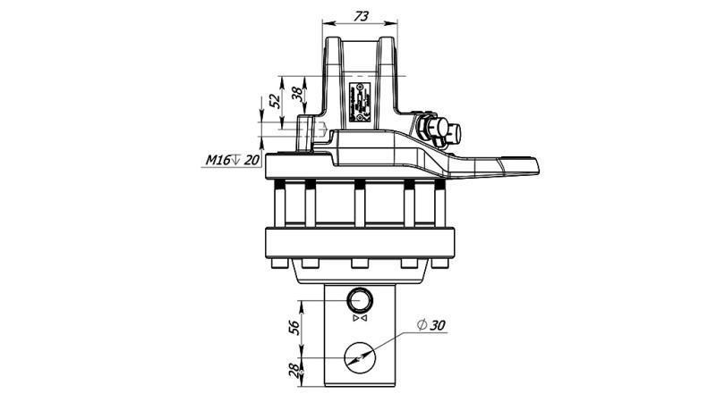 HYDRAULISCHER ROTATOR 5500/3250 KG MIT ACHSE