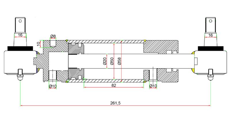 HYDRAULIKLENKZYLINDER JOHN DEERE OEM-AM147174