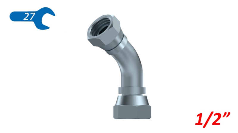 KNIE 45° BSP WEIBLICH - WEIBLICH 1/2