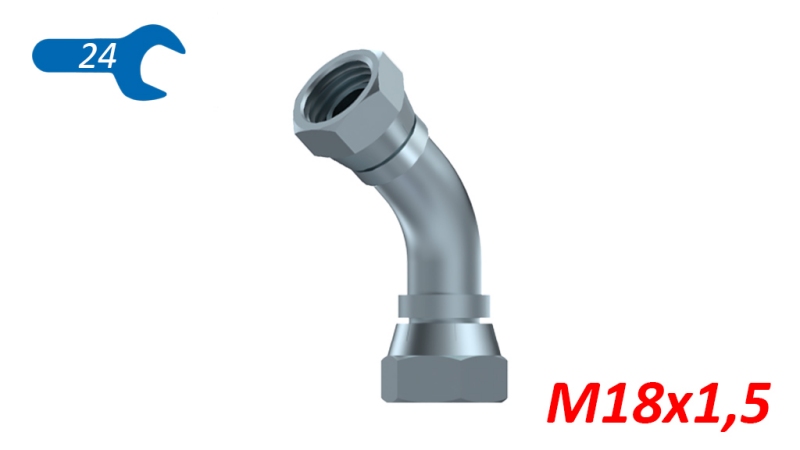 KNIE 45° BSP WEIBLICH - WEIBLICH 18 x 1,5