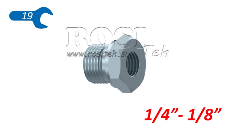 HYDRAULIKADAPTER MÄNNLICH-WEIBLICH 1/4-1/8