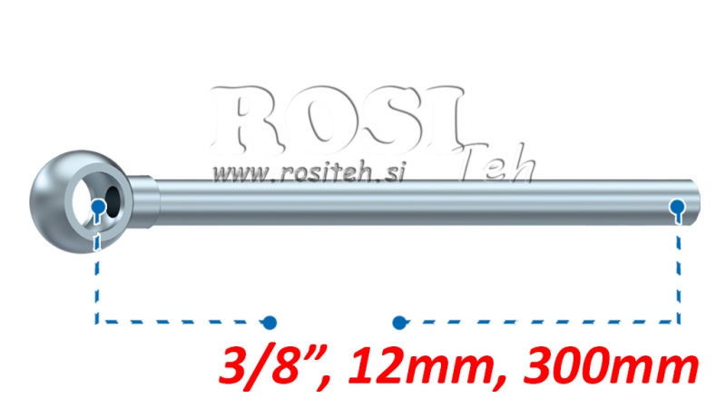 METALL-BANJO-ROHR 12MM 3/8 300MM