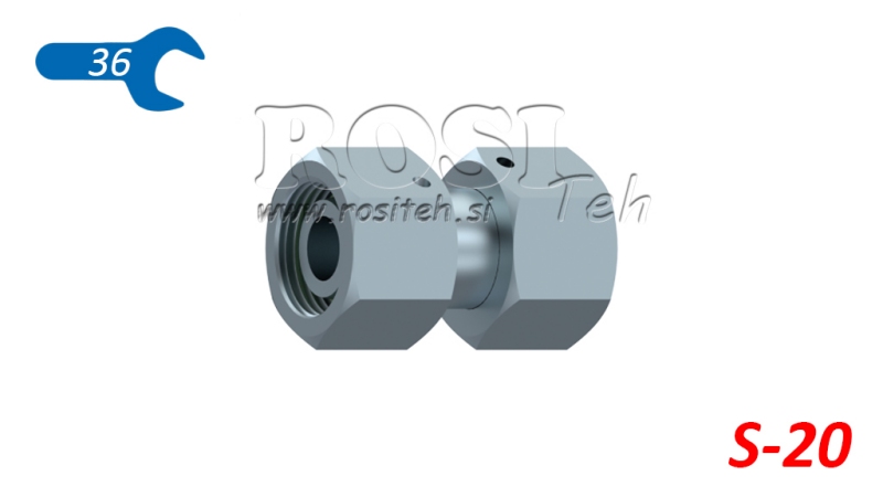 HIDRAVLIČNI DVOVIJAČNIK DVOJNA VRTLJIVA MATICA (20S) M30x2