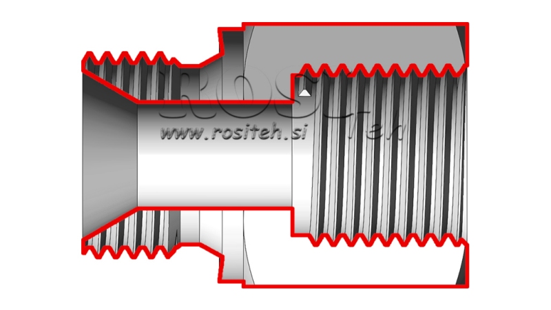 HYDRAULIKADAPTER MÄNNLICH-WEIBLICH 3/8-16x1,5