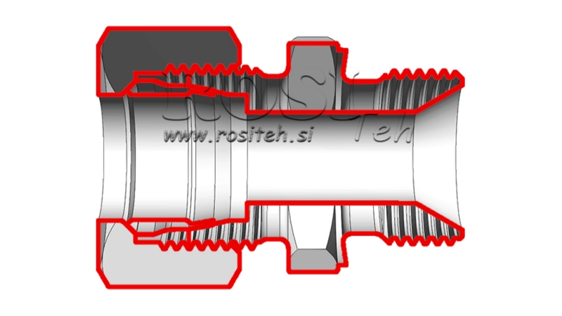 HYDRAULIKVERSCHRAUBUNG mit Mutter AL12-BSP1/2