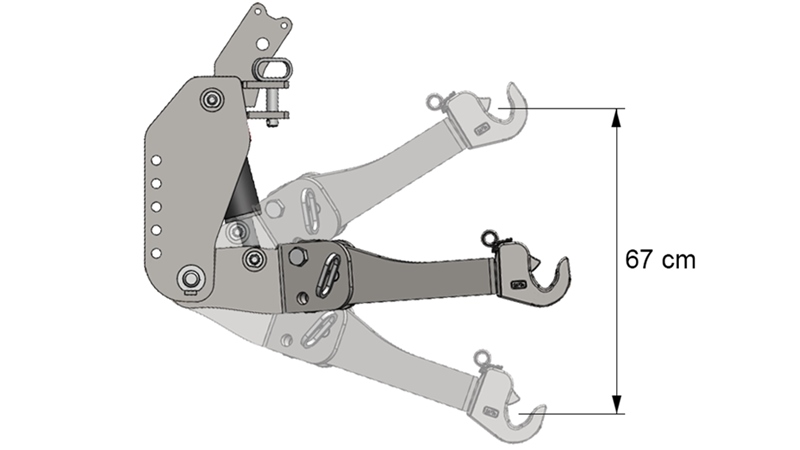 UNIVERSALE FRONTHYDRAULIK CAT. 2 FÜR TRAKTOR 1500 KG - BLAU (RAL 5017)